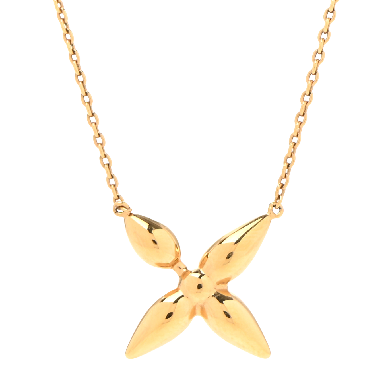 LVN105 Louis Vuitton  Metal Louisette Necklace Gold - ccjewelryacc