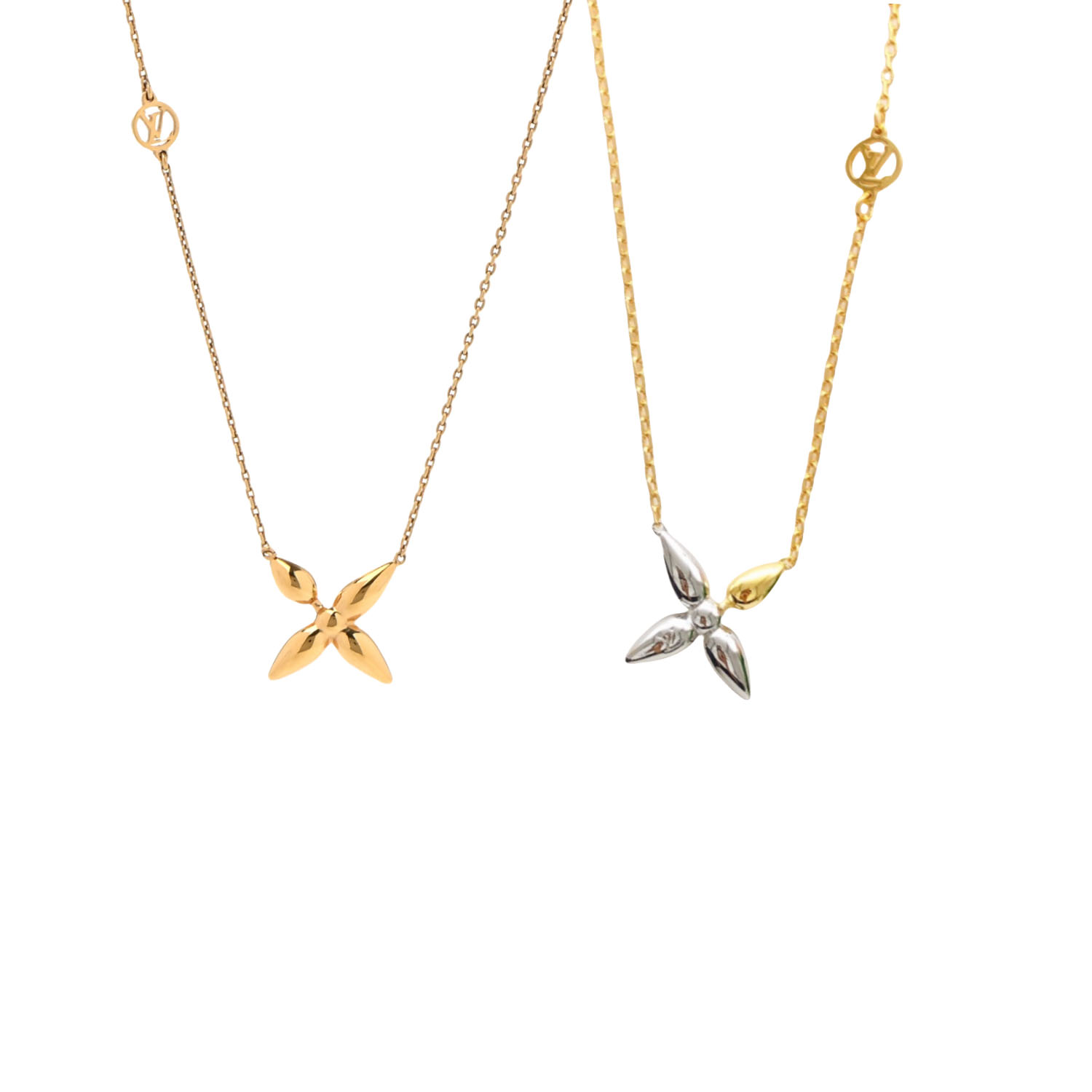 LVN105 Louis Vuitton Metal Louisette Necklace Gold - ccfashionjewelry