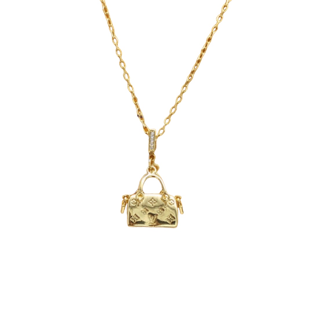 LVN107 LV Bag pendant necklace - ccjewelryacc