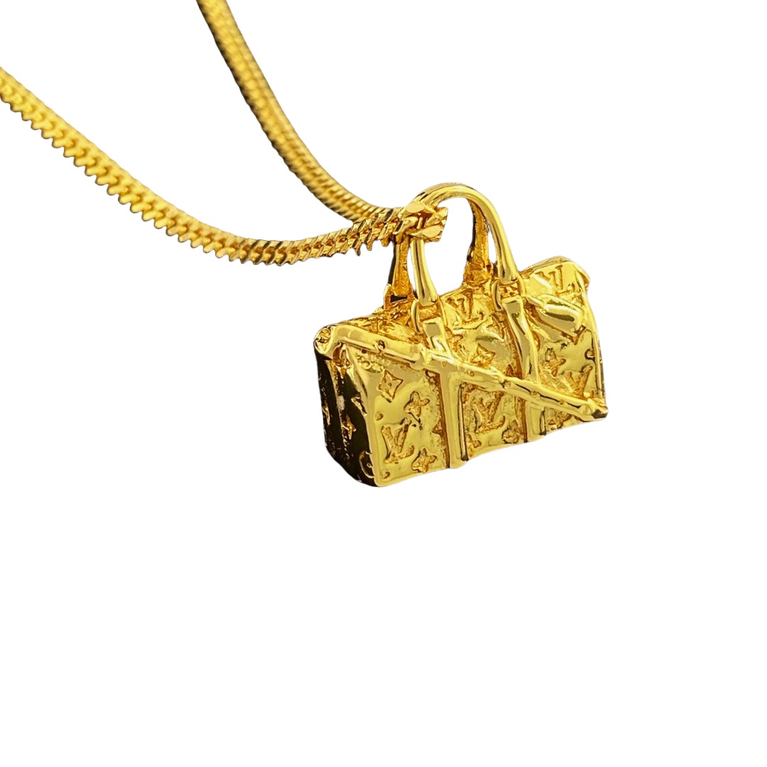LVN088 Metal ICONS Bag pendant necklace M00914 - ccjewelryacc