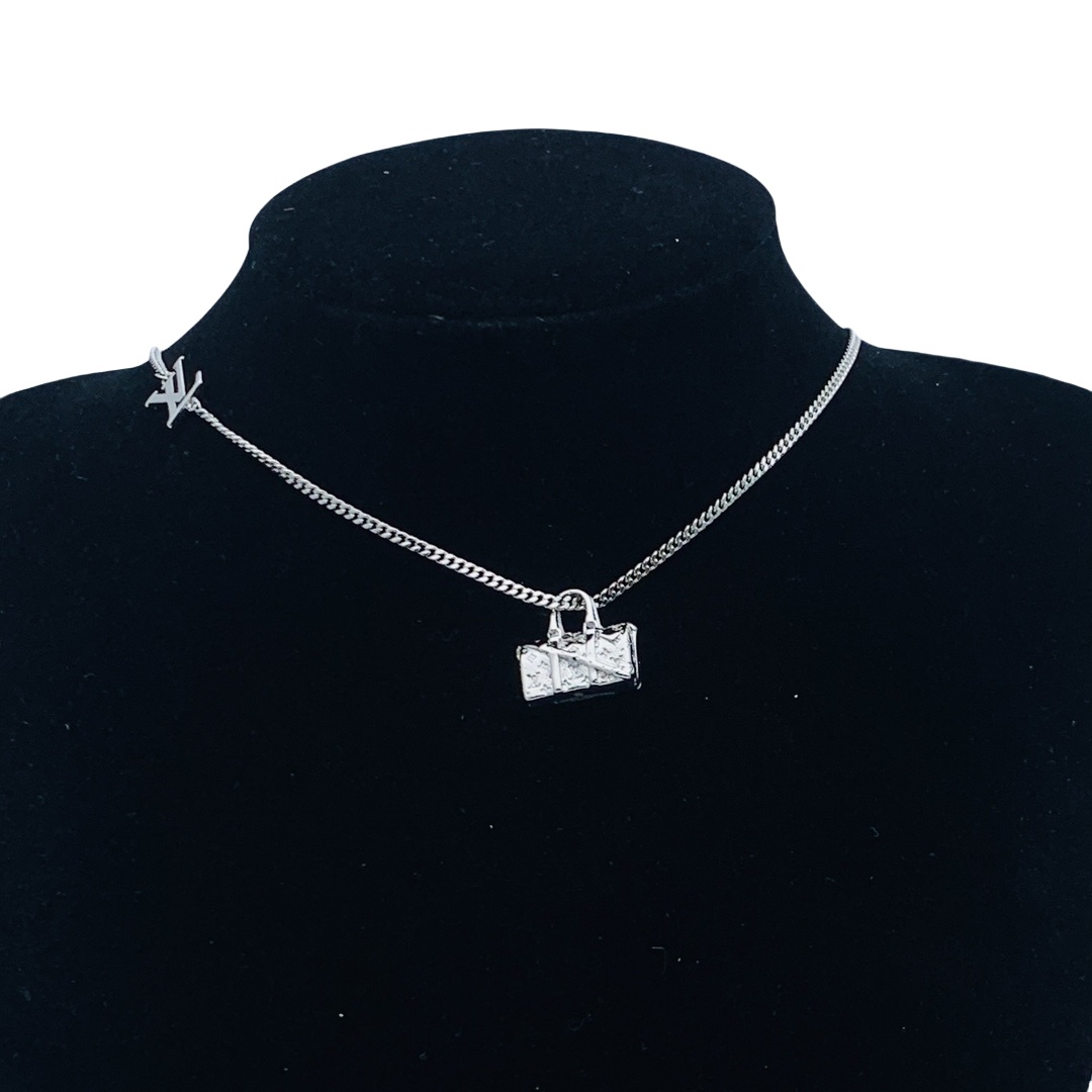 LVN088 Metal ICONS Bag pendant necklace M00914 - ccjewelryacc