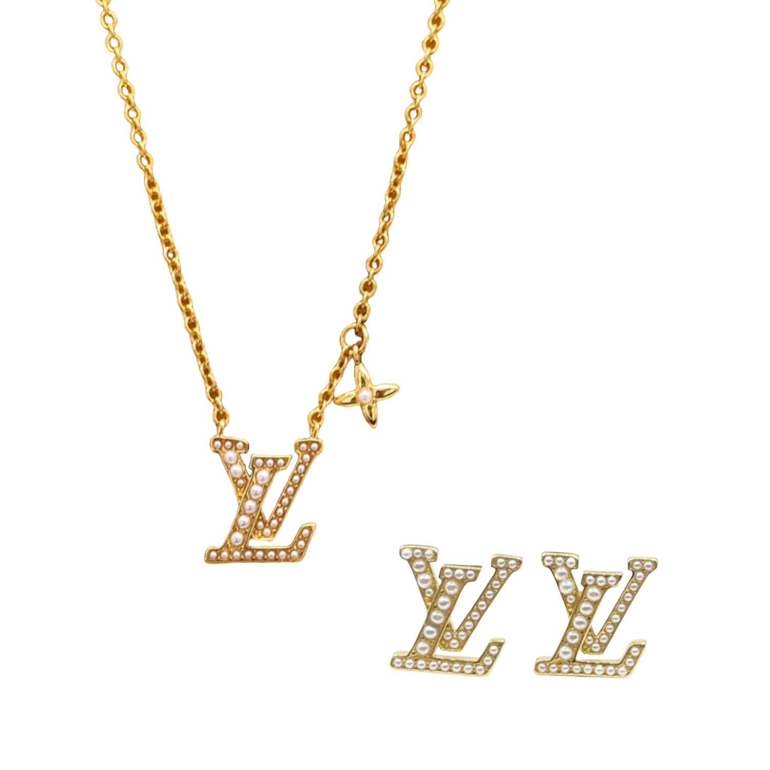 LVN019 LV iconic pearls pendant necklace - ccjewelryacc