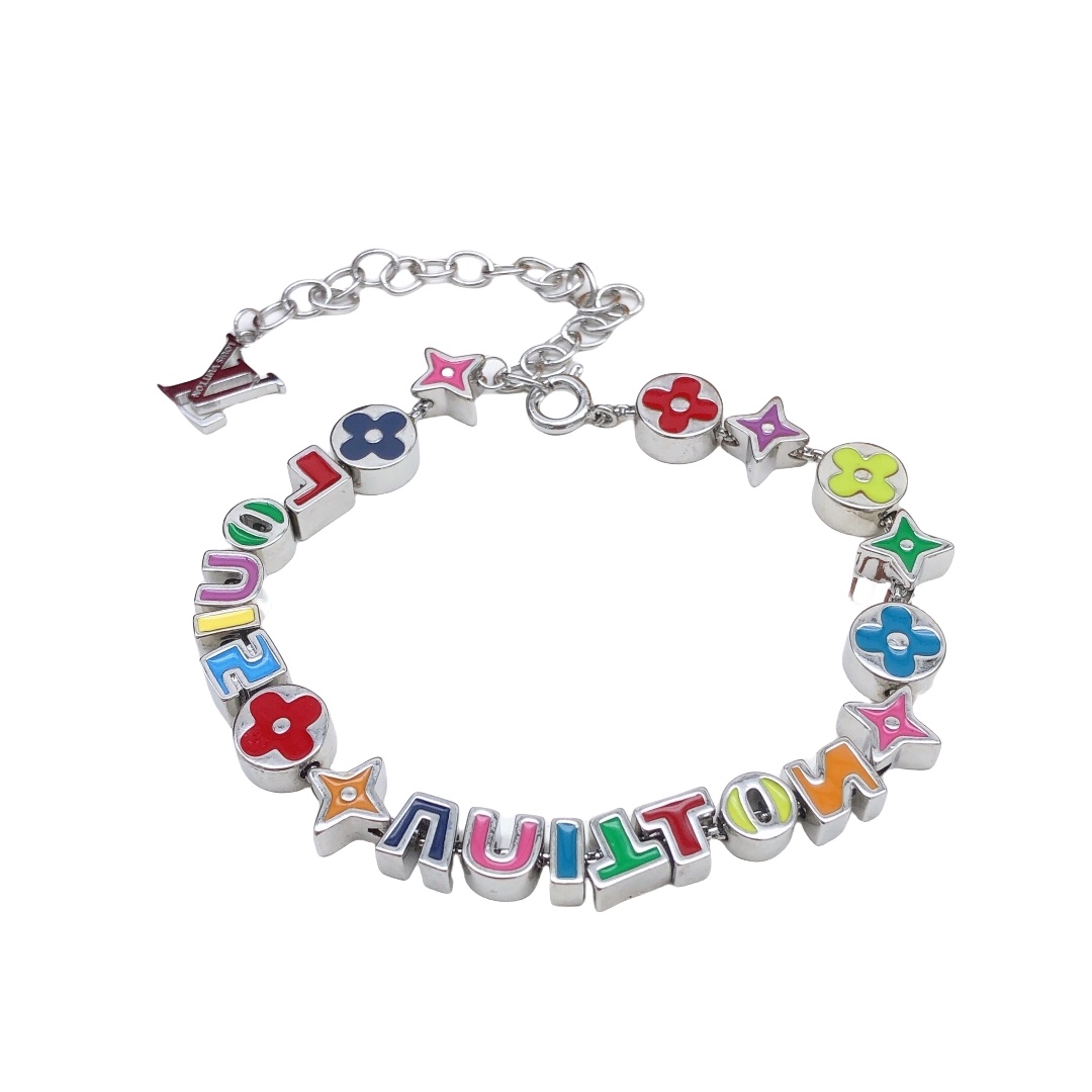 LVN062 vuitton enamel Monogram party necklace Bracelet - ccjewelryacc