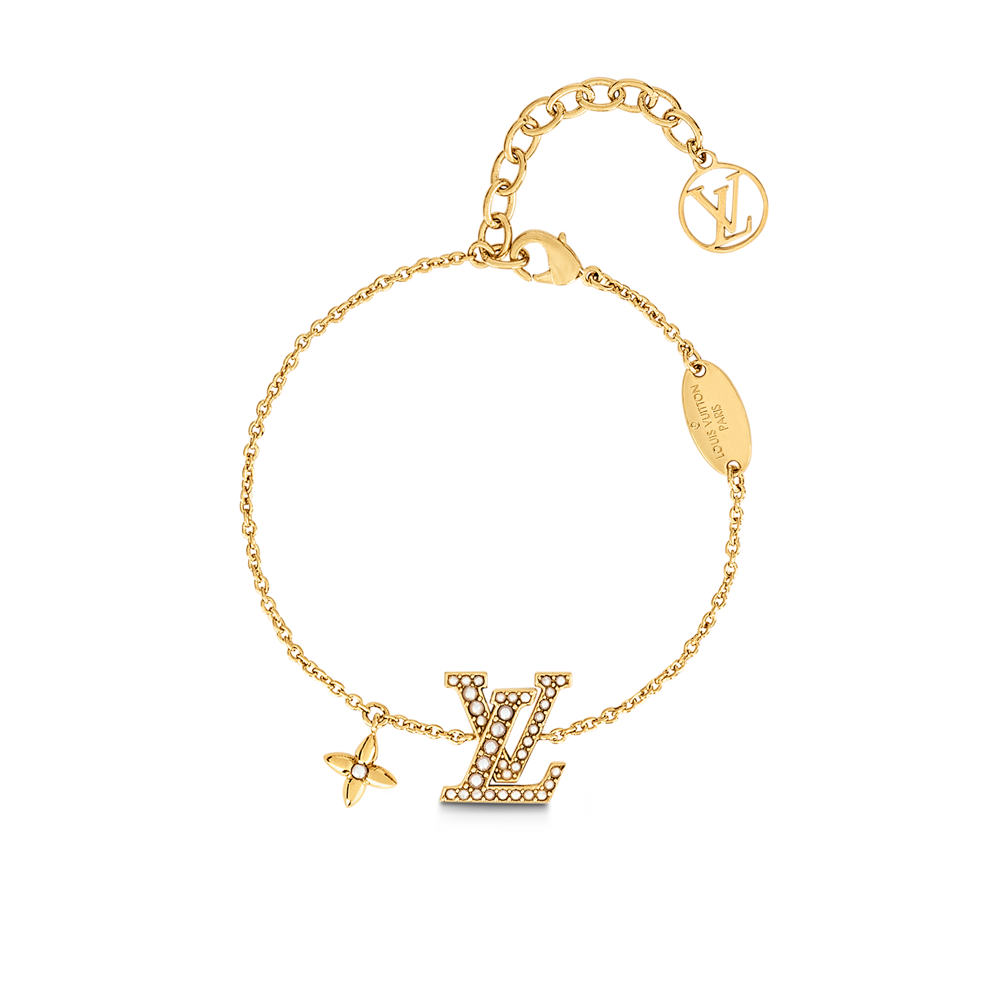 LVS023 LV Lconic pearls bracelet - ccjewelryacc