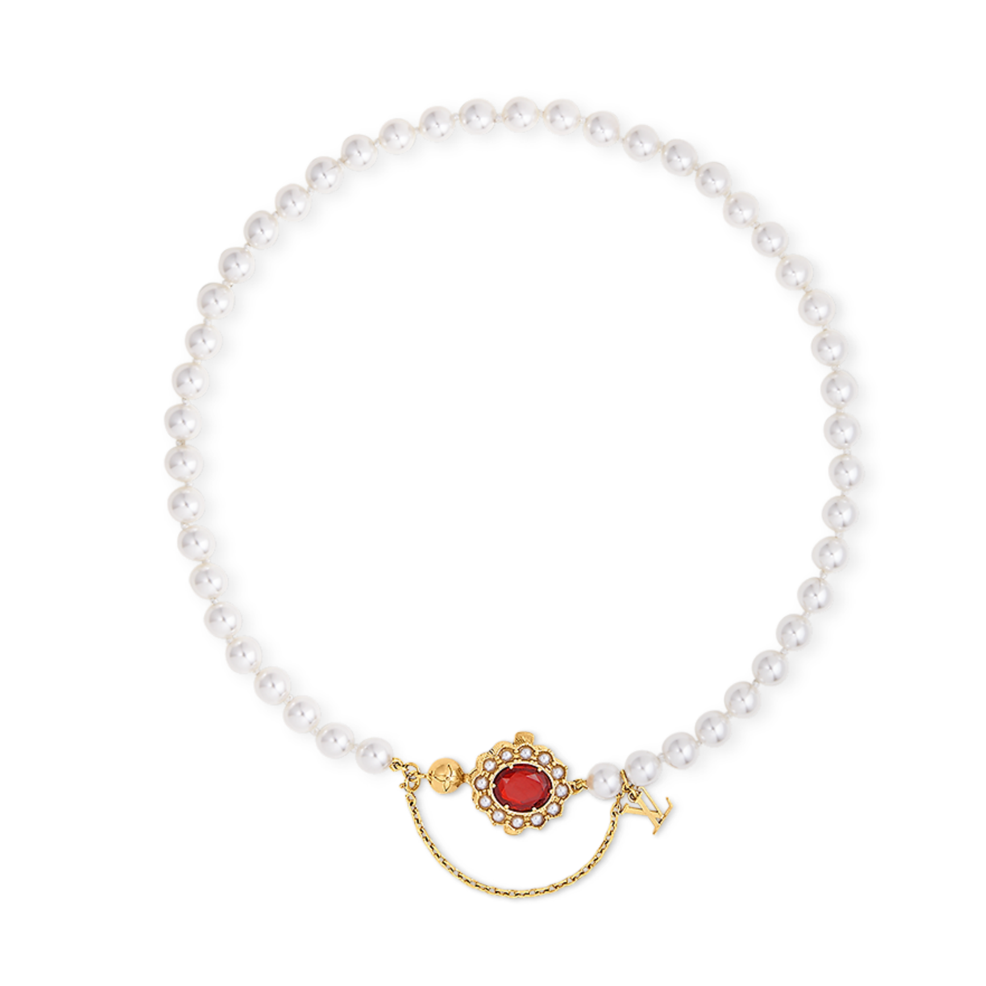 LVN051 Designer LV Dynasty Necklace M01747 - ccjewelryacc