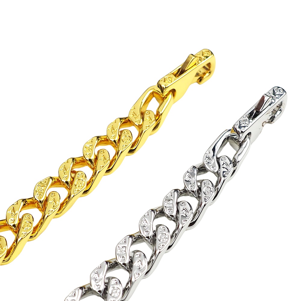 LVS014 Metal Vuitton signature bracelet for men women - ccjewelryacc