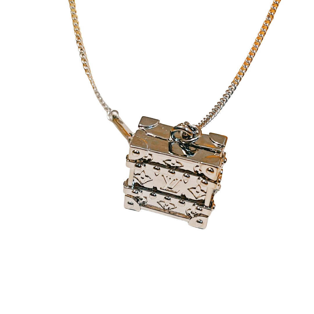 LVN058 Designer lv Trunk locket Pendant Necklace - ccjewelryacc