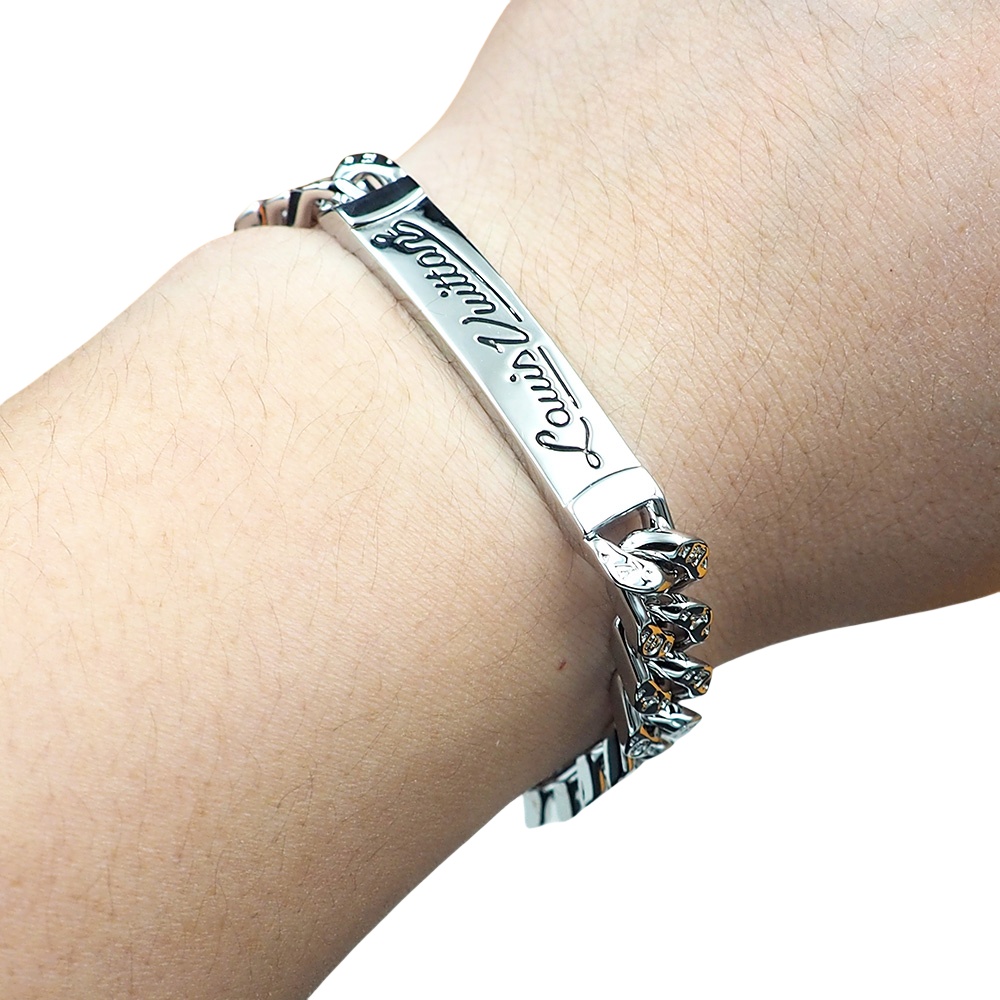 LVS014 Metal Vuitton signature bracelet for men women - ccjewelryacc