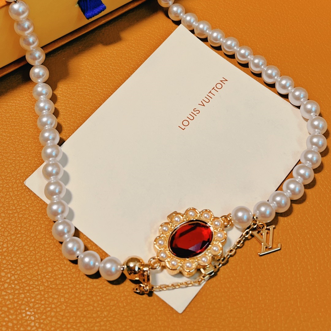 LVN051 Designer LV Dynasty Necklace M01747 - ccjewelryacc