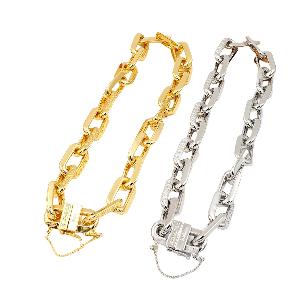 LVN059 MP3003 LV Edge medium choker necklace for men women - ccjewelryacc