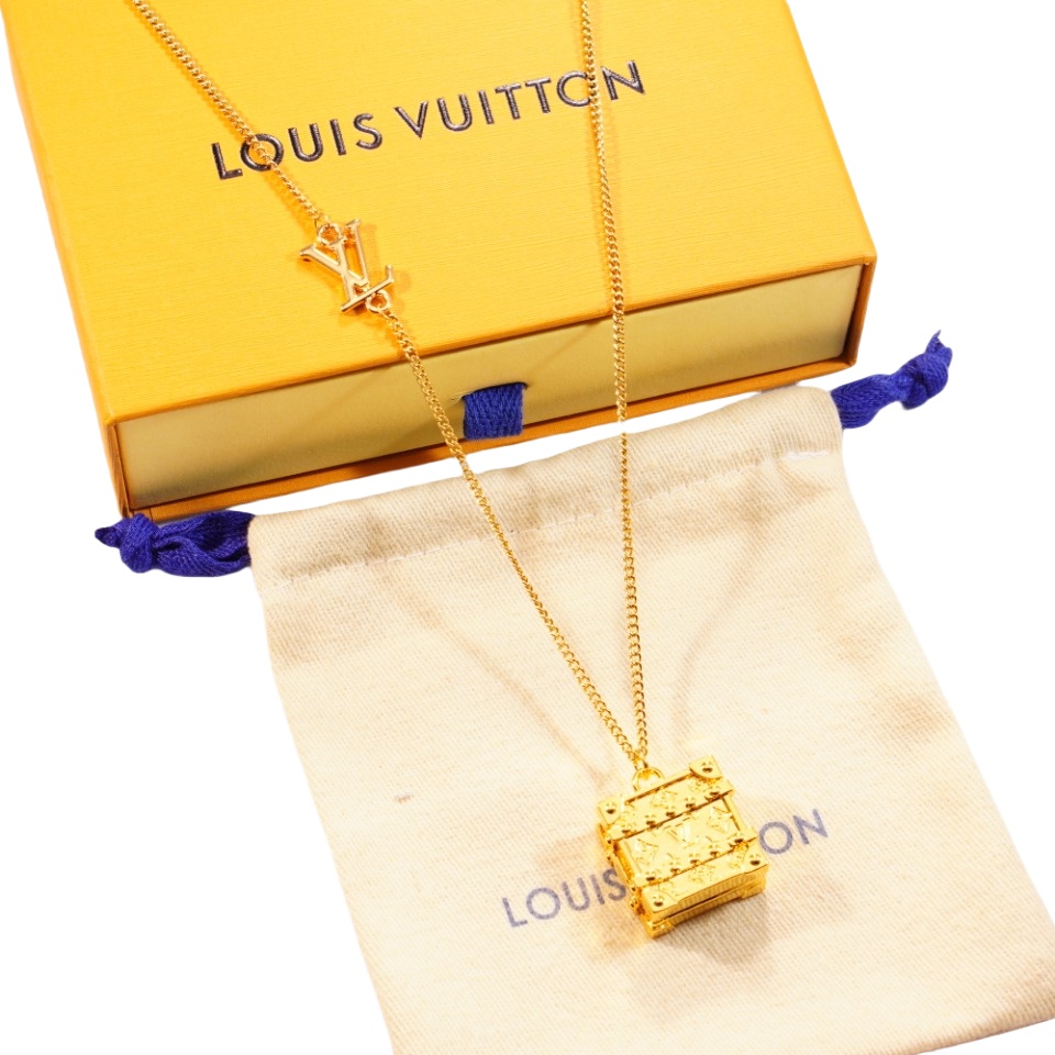 LVN058 Designer lv Trunk locket Pendant Necklace - ccjewelryacc