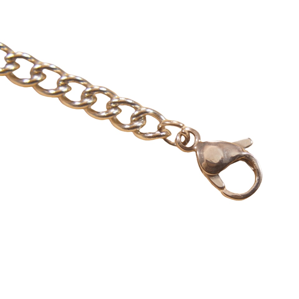 LVN055 LV Monogram Lock Pendant Necklace Silver - ccjewelryacc