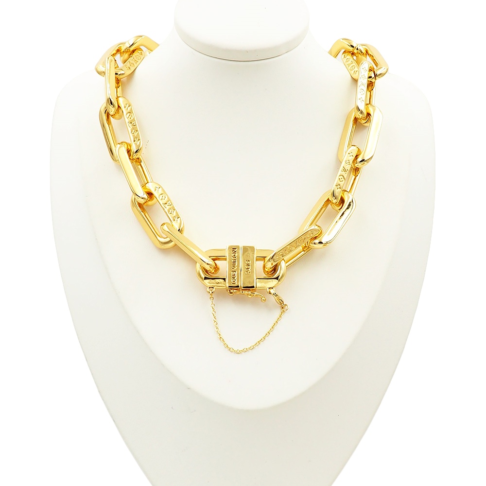 LVN059 MP3003 LV Edge medium choker necklace for men women - ccjewelryacc