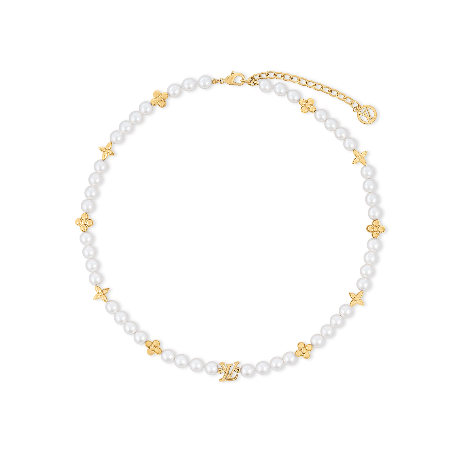 LVN004 M01990 My LV Pearl Necklace - ccjewelryacc