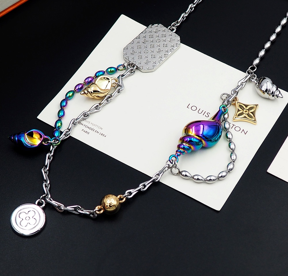 LVN023 M01488 LV Shell choker necklace - ccjewelryacc