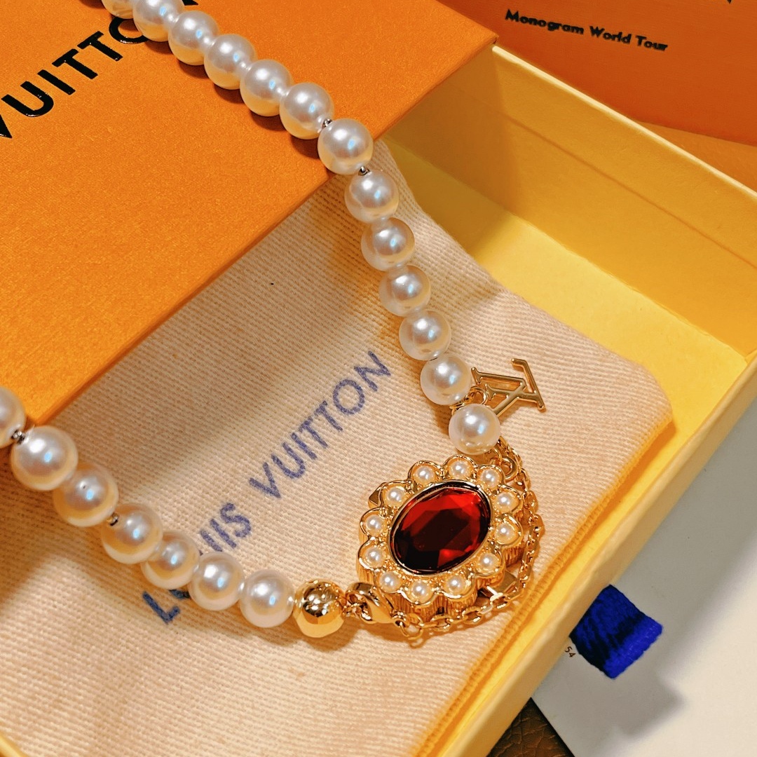 LVN051 Designer LV Dynasty Necklace M01747 - ccjewelryacc