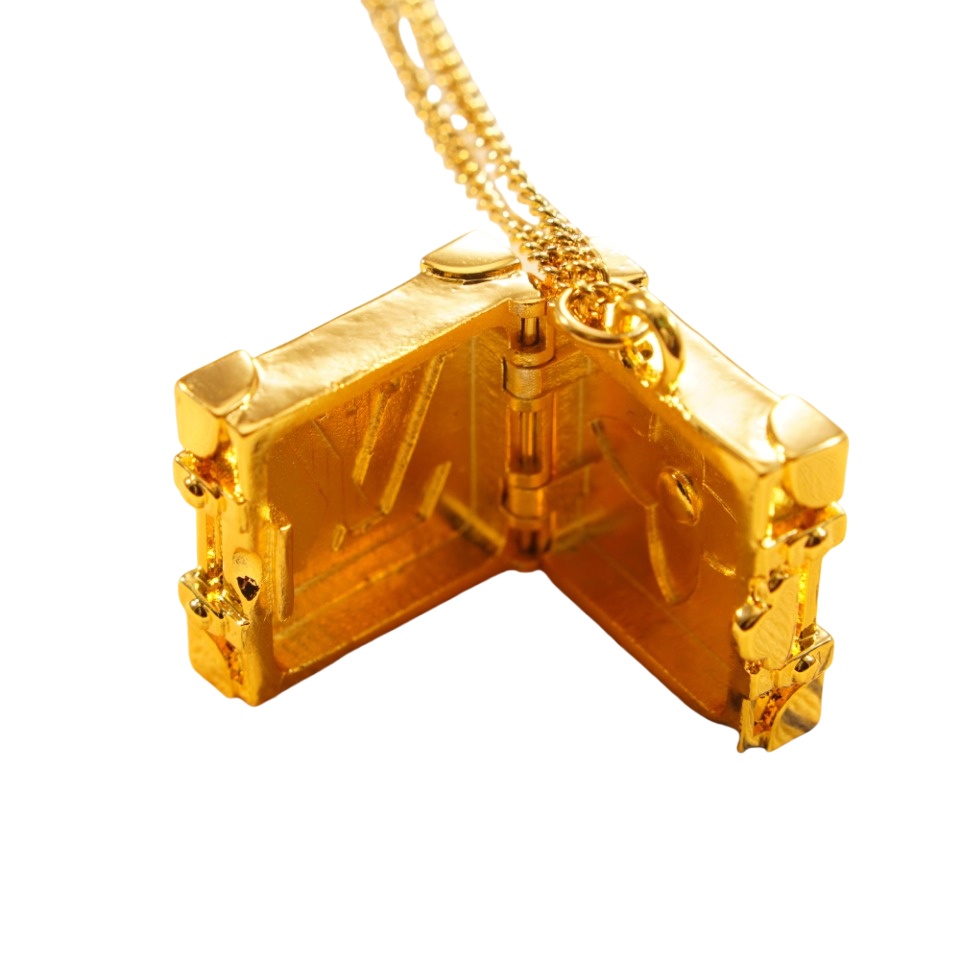 LVN058 Designer lv Trunk locket Pendant Necklace - ccjewelryacc