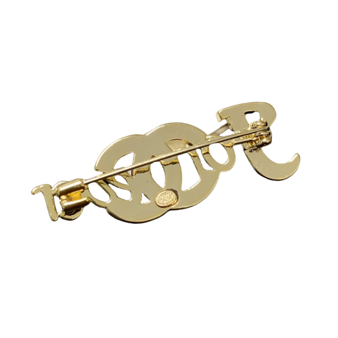 BCB407 Forever letter crystal cc logo brooch pin - ccjewelryacc