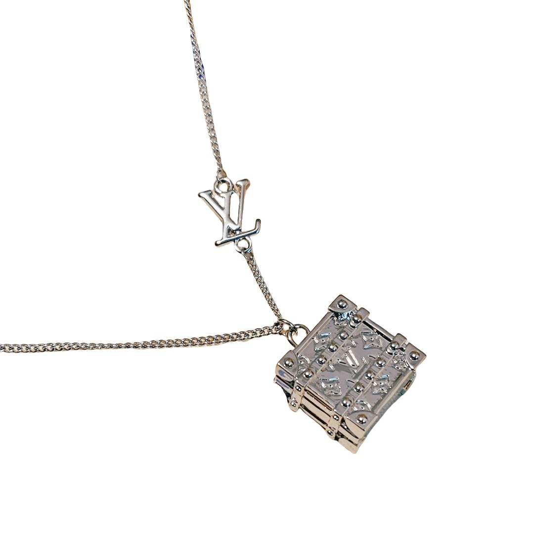 LVN058 Designer lv Trunk locket Pendant Necklace - ccjewelryacc