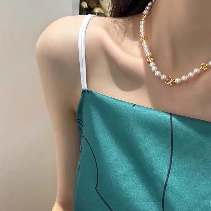 LVN004 M01990 My LV Pearl Necklace - ccjewelryacc