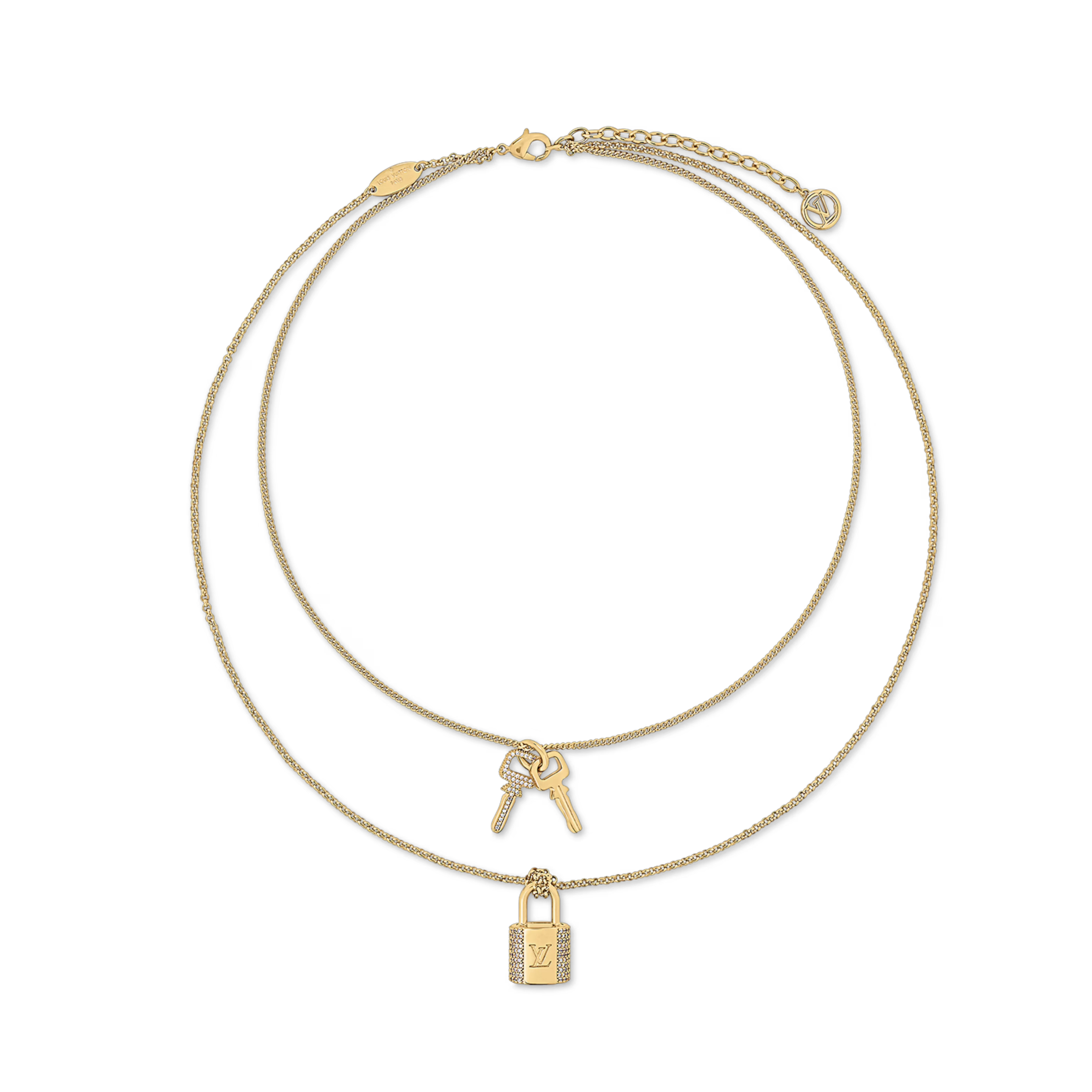 LVN008 M01593 lv padlock necklace - ccjewelryacc