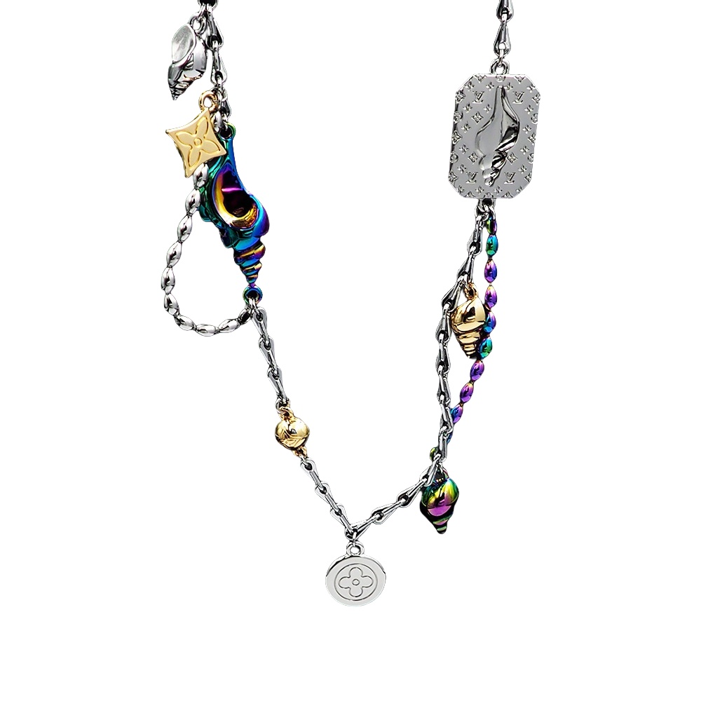 LVN023 M01488 LV Shell choker necklace - ccjewelryacc