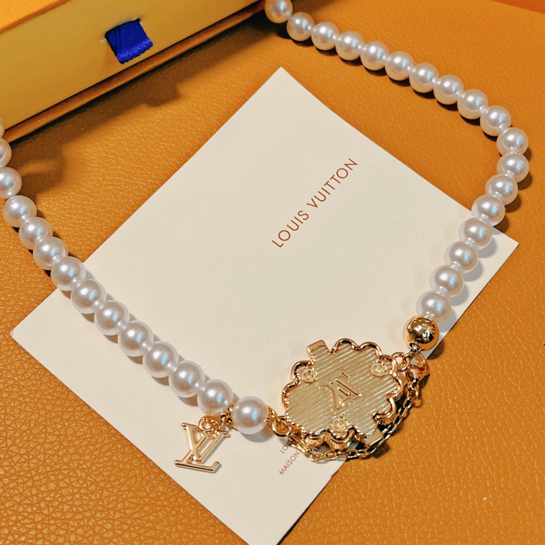 LVN051 Designer LV Dynasty Necklace M01747 - ccjewelryacc