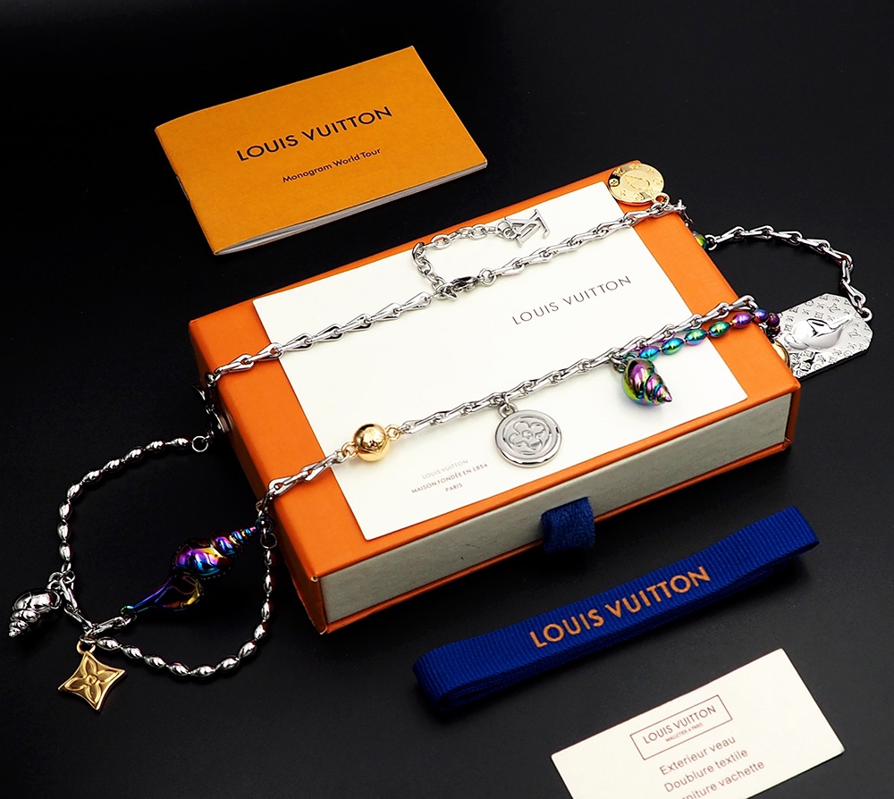 LVN023 M01488 LV Shell choker necklace - ccjewelryacc