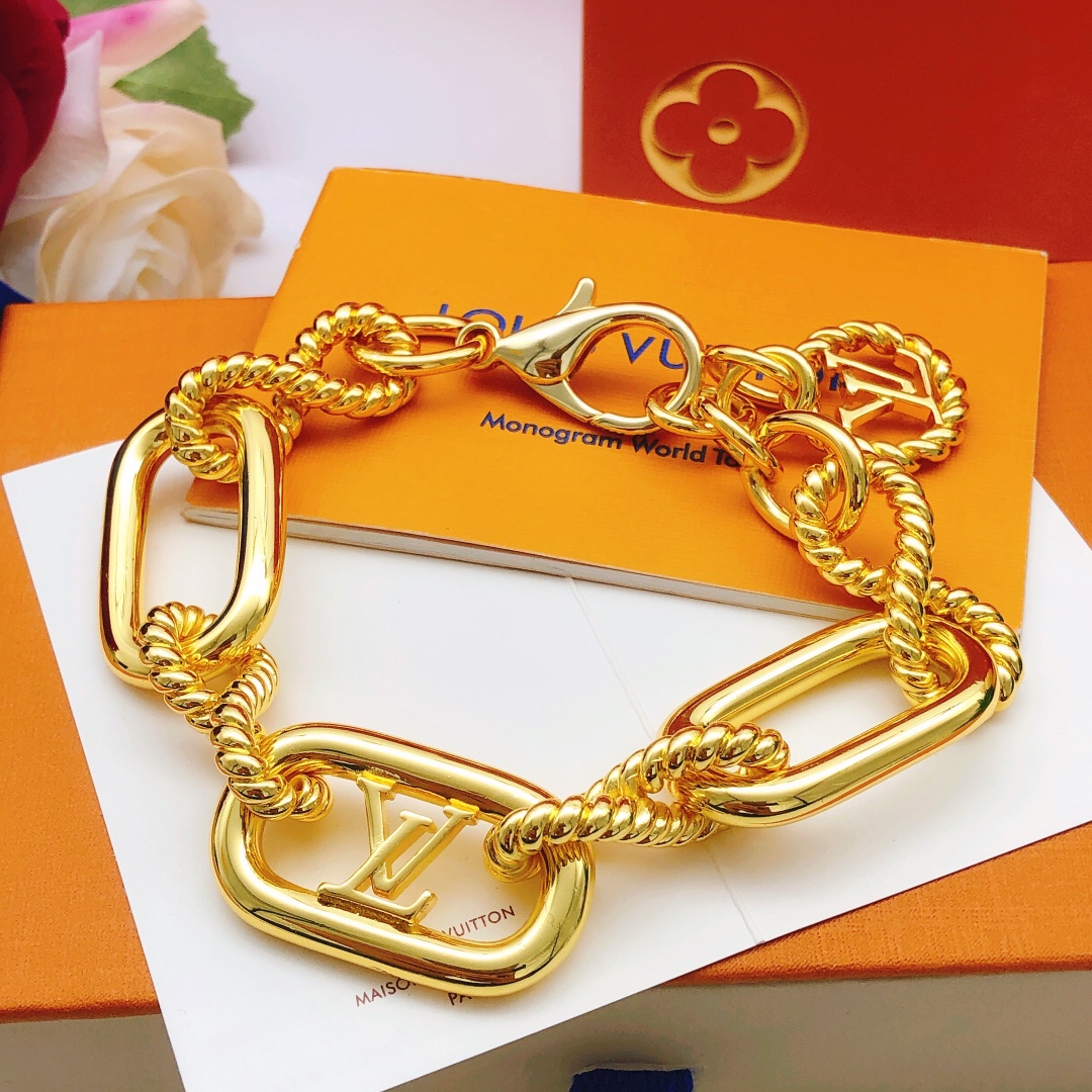 LVS015 LV Nautical chain bracelet - ccjewelryacc