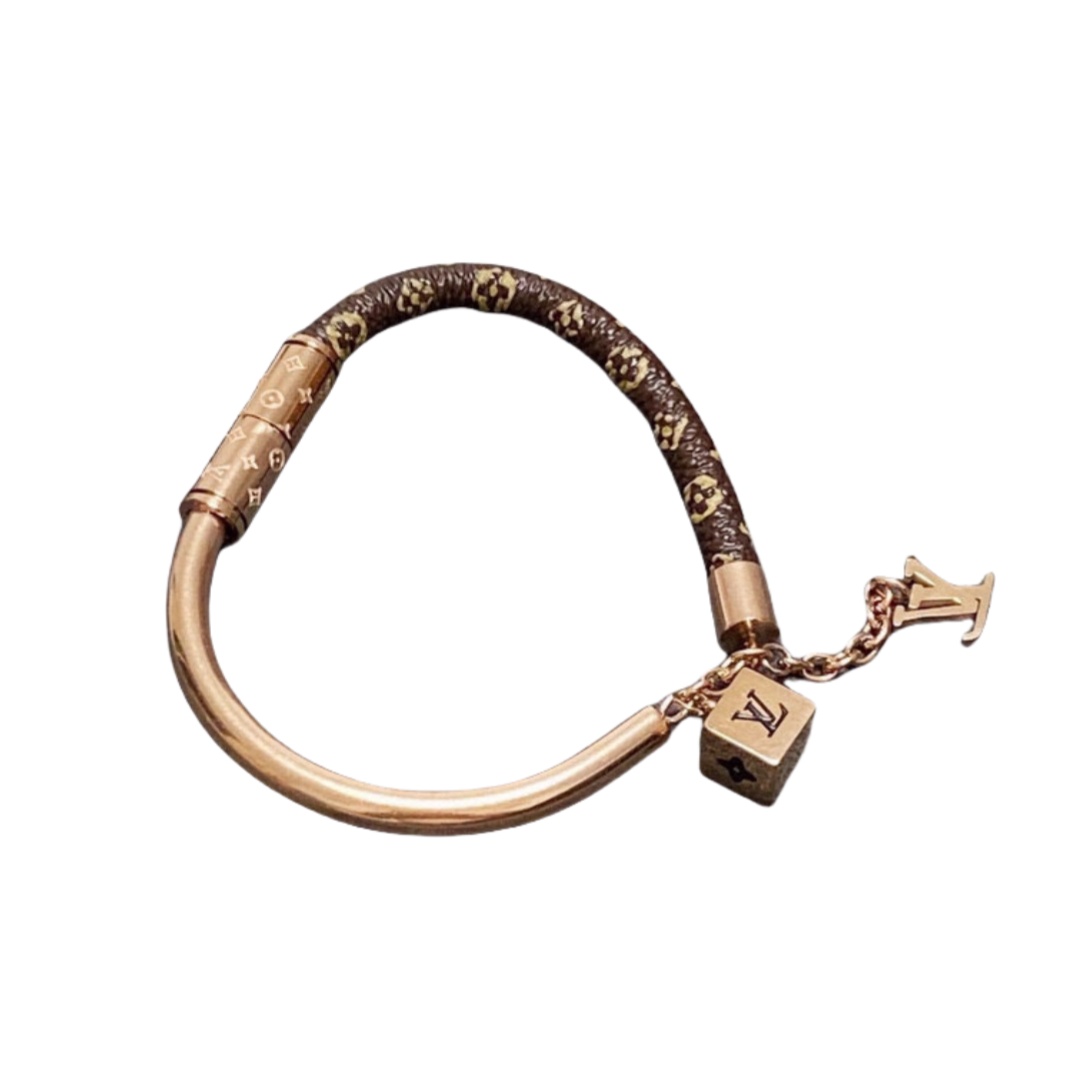 LVS028 Louis leather Dice Bracelet for men - ccjewelryacc