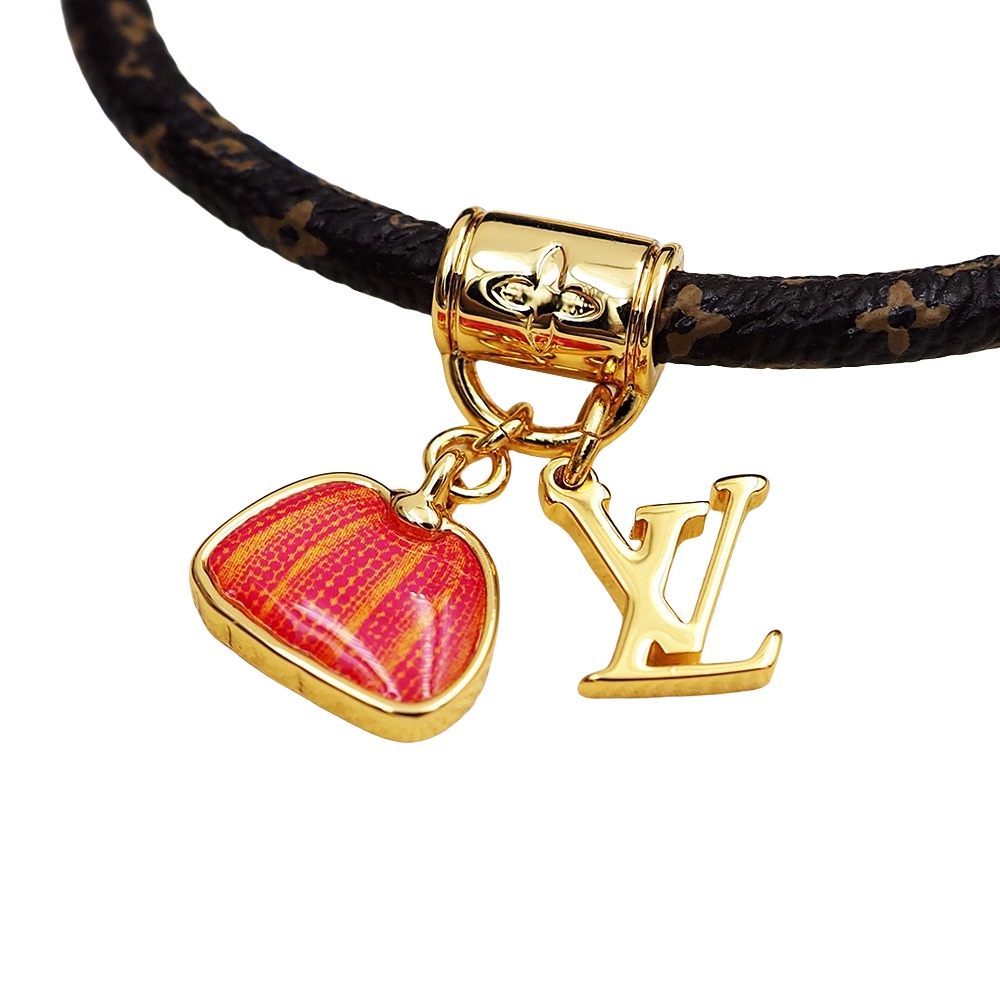 LVS031 M8153E leather LV x YK Hang It Bracelet for men - ccjewelryacc
