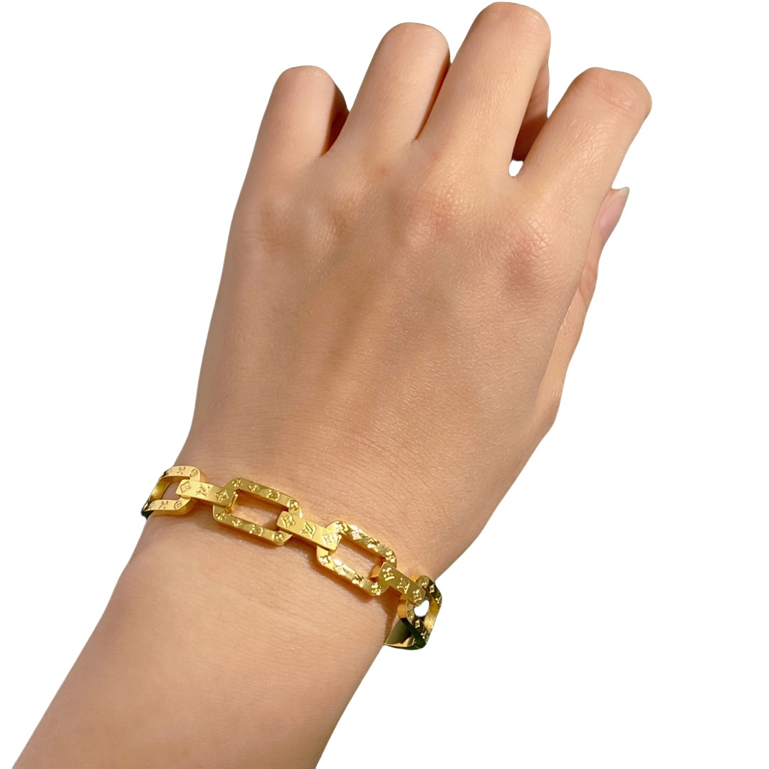 LVS039 LV interlocking Bangle bracelet for men women - ccjewelryacc