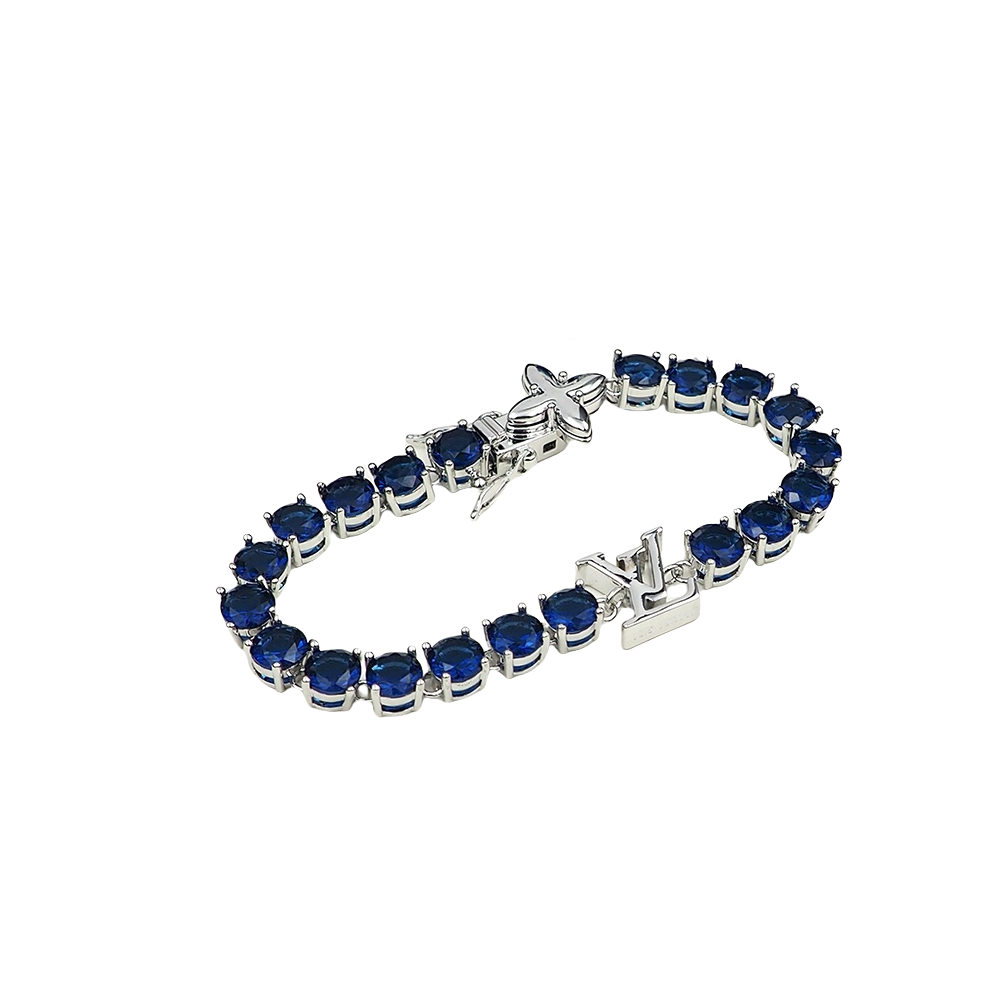 LVS018 LV diamond tennis bracelet for men women - ccjewelryacc