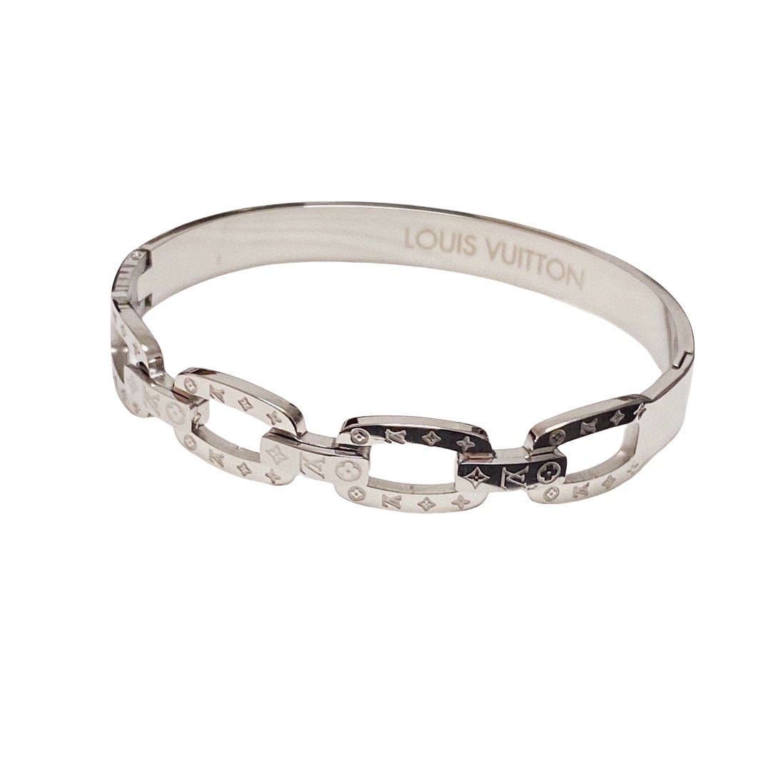 LVS039 LV interlocking Bangle bracelet for men women - ccjewelryacc