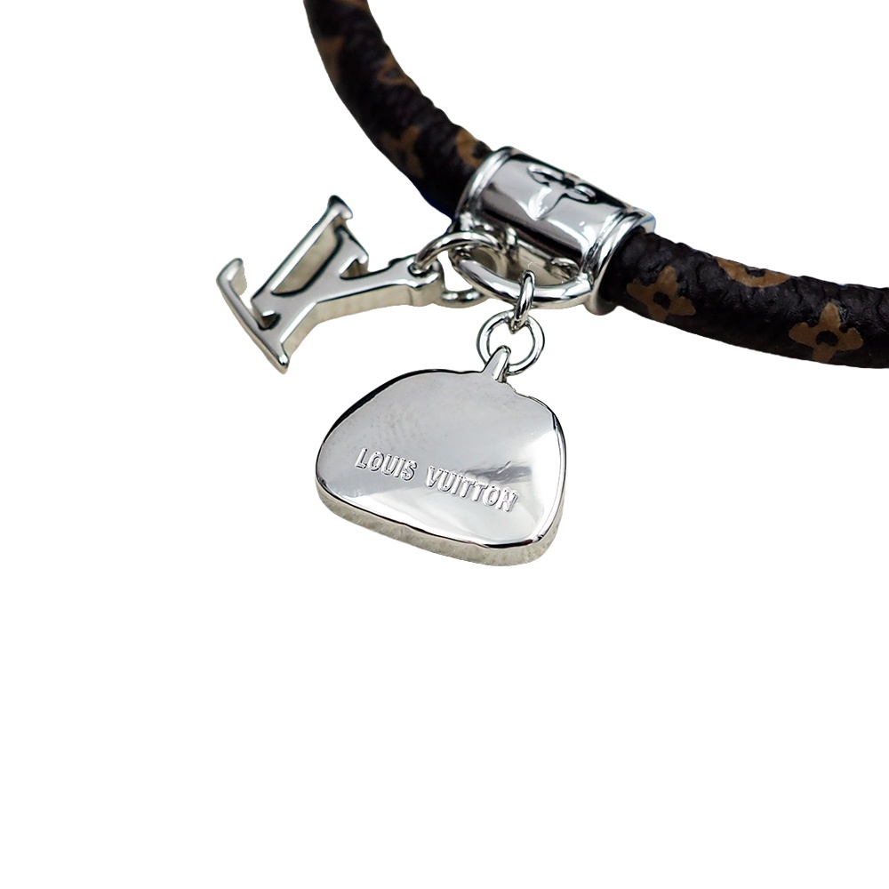 LVS031 M8153E leather LV x YK Hang It Bracelet for men - ccjewelryacc