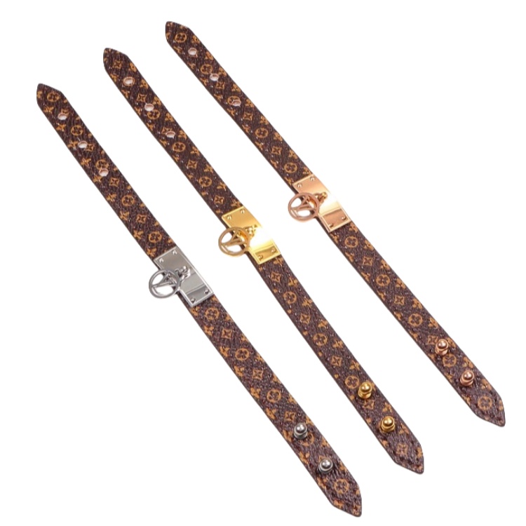 LVS035 LV Monogram Logomania Bracelet for men 19 - ccjewelryacc