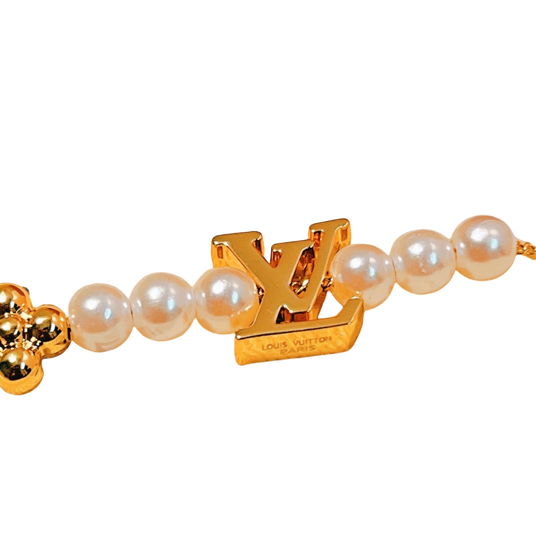 LVS054 M1129A My LV Pearl Bracelet - ccjewelryacc
