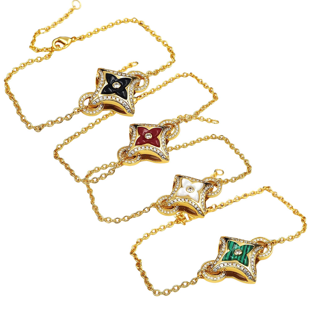 LVS017 LV Ever Blossom bracelet for men women - ccjewelryacc