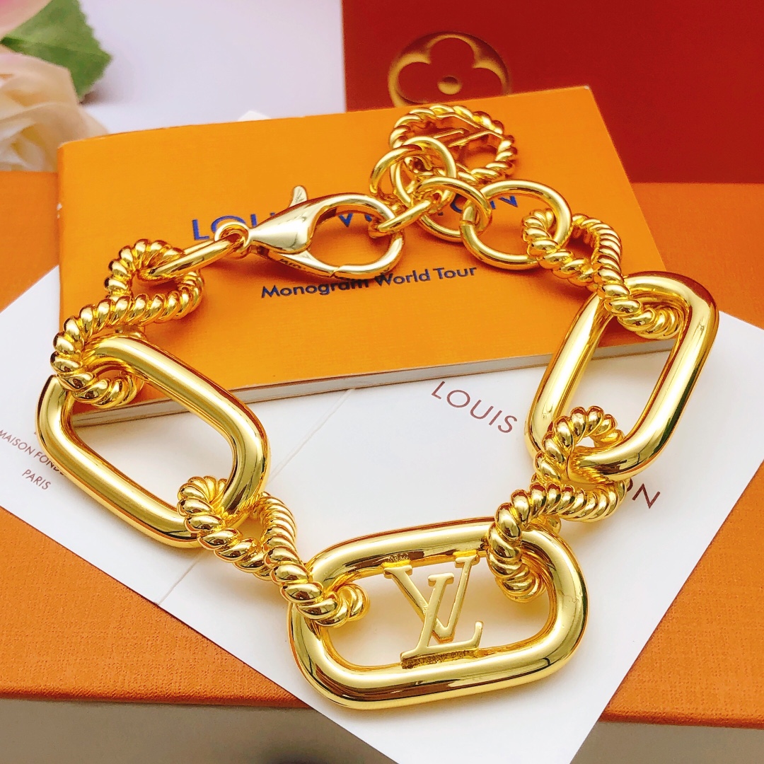 LVS015 LV Nautical chain bracelet - ccjewelryacc