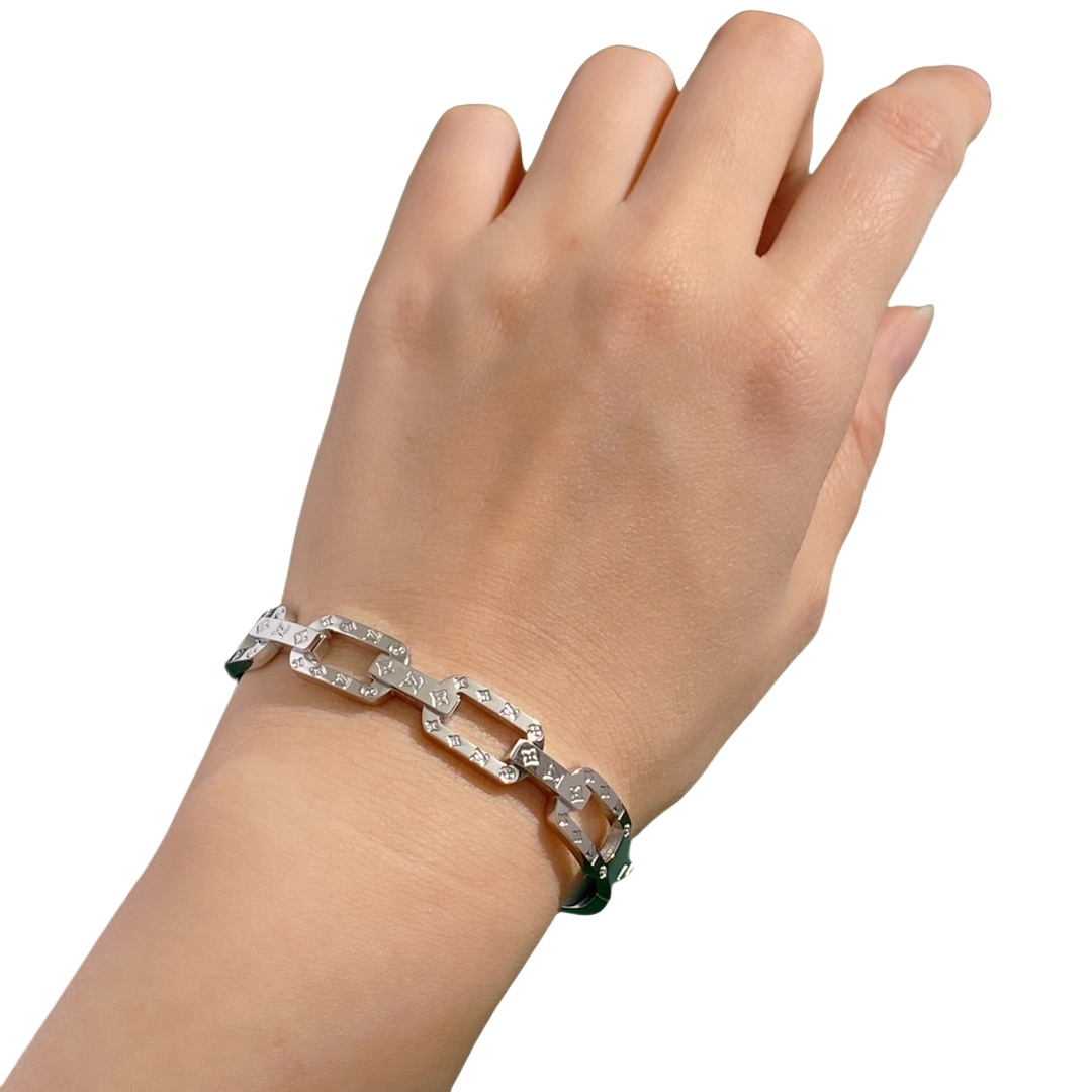 LVS039 LV interlocking Bangle bracelet for men women - ccjewelryacc