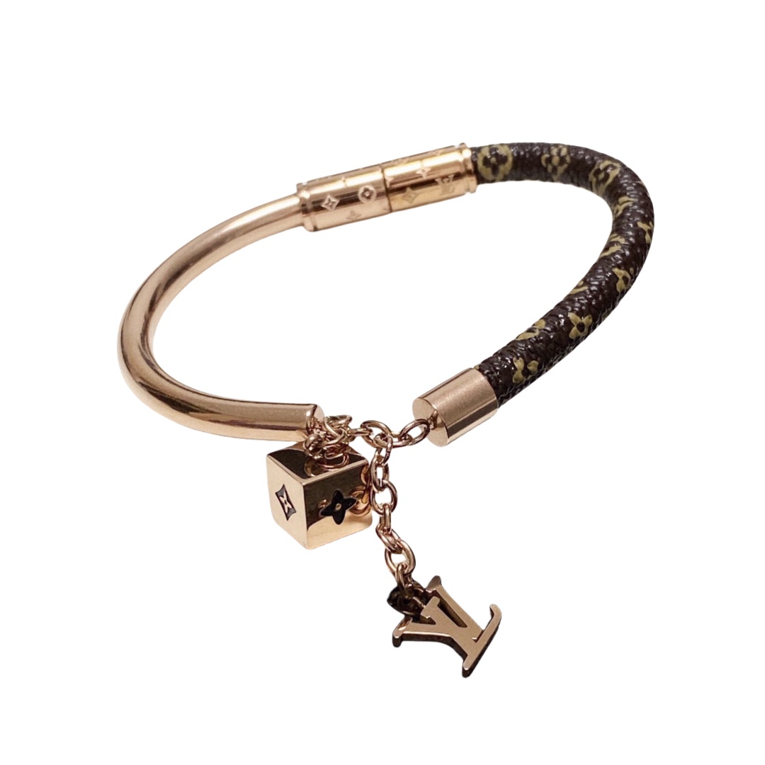 LVS028 Louis leather Dice Bracelet for men - ccjewelryacc