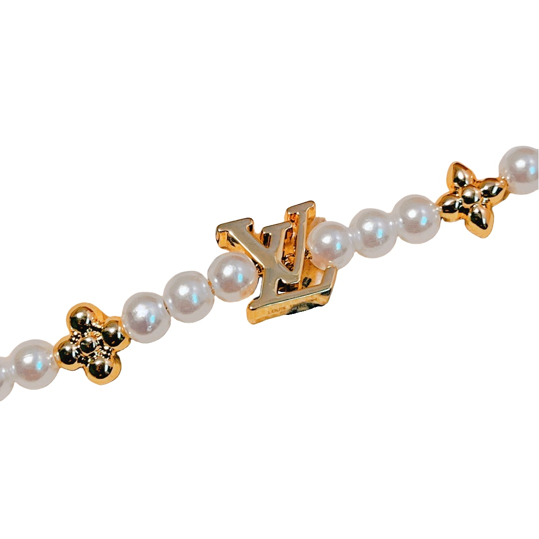LVS054 M1129A My LV Pearl Bracelet - ccjewelryacc