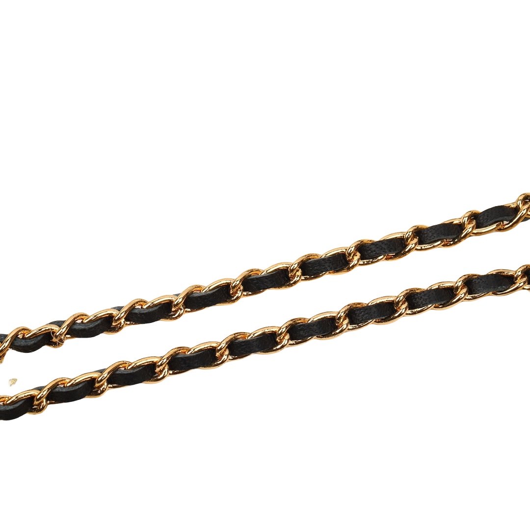 CCN574 Metal leather chain with rhinestone Wheat CC logo pendant necklace - ccjewelryacc