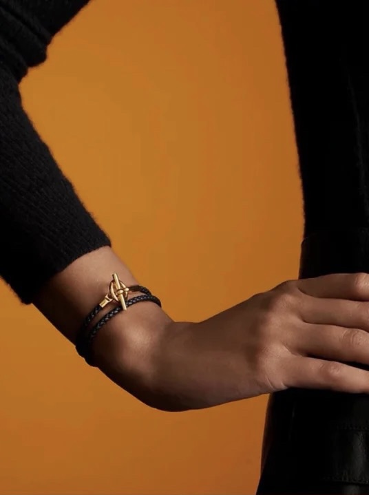 HMS007 Leather and OT buckle Glenan Double Tour bracelet for men - ccjewelryacc