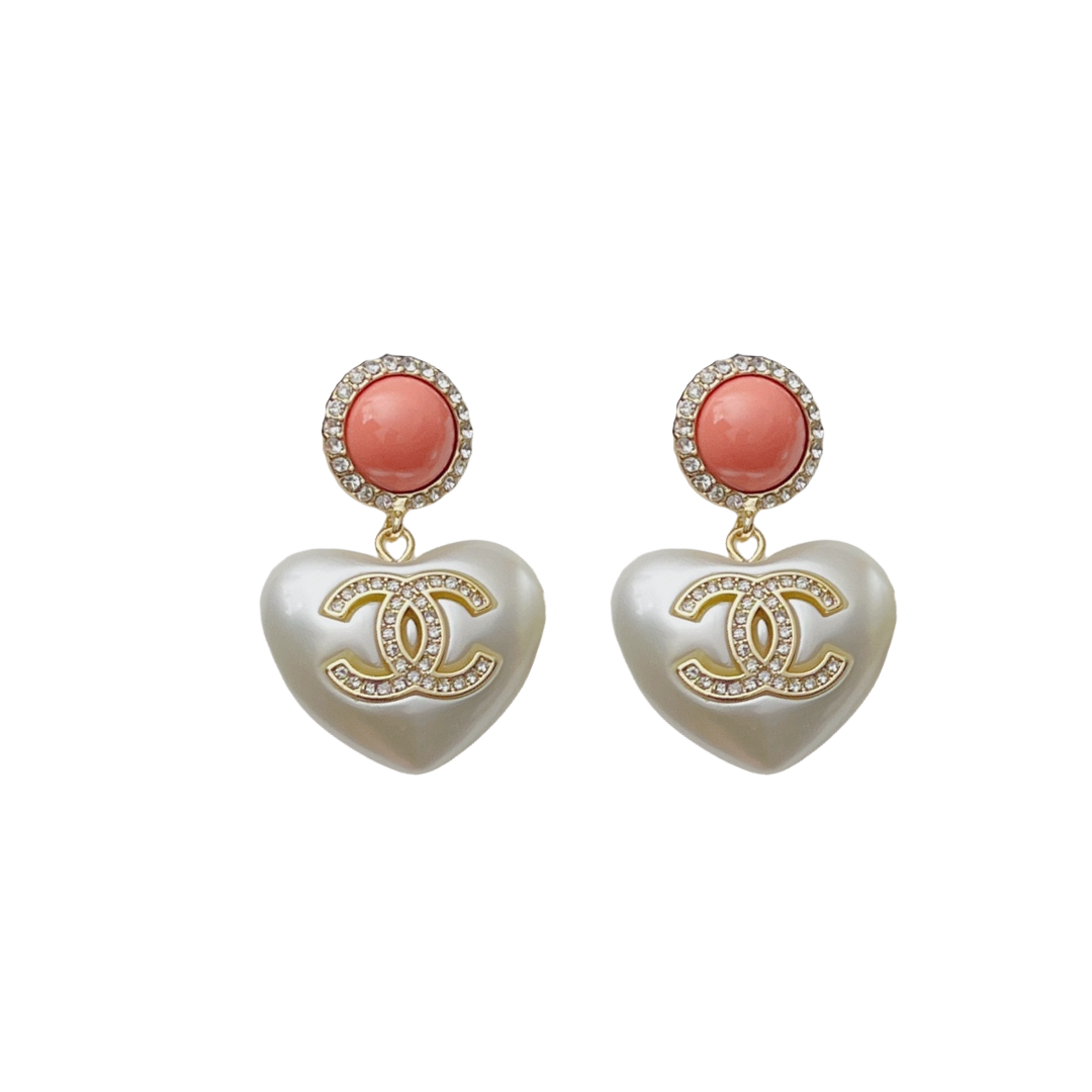 CCN047 Pearl chain with heart pendant Necklace - ccjewelryacc