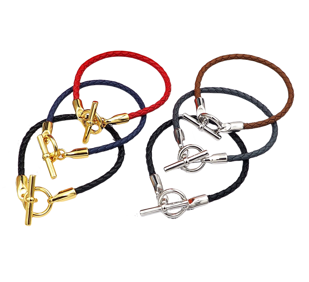 HMS023 Leather and OT buckle Armband Glénan Bracelet for men - ccfashionjewelry