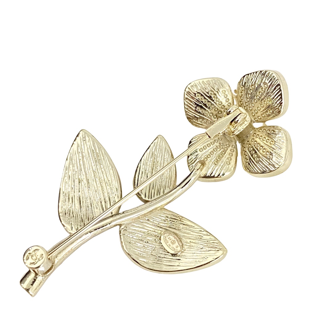 BCB351 leaf flower CC brooch - ccjewelryacc