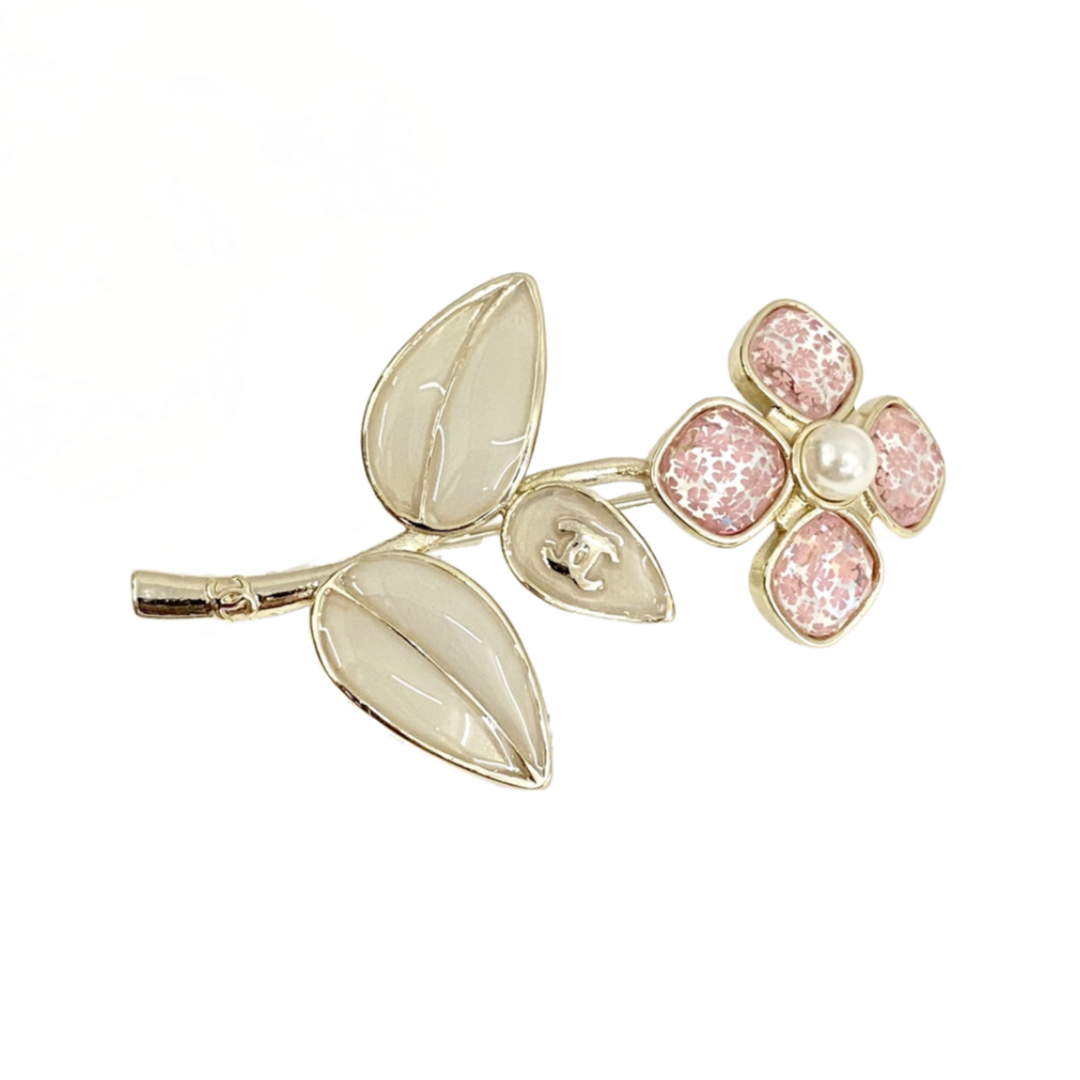 BCB351 leaf flower CC brooch - ccjewelryacc