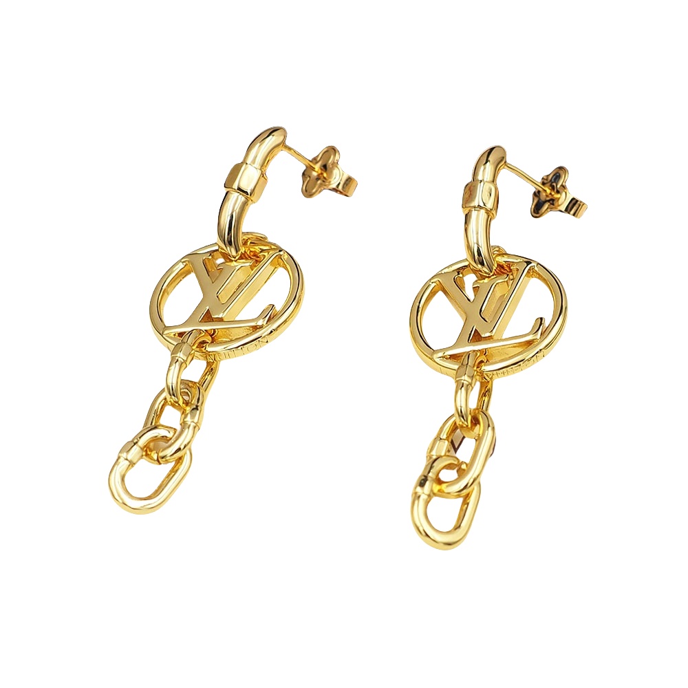 LVE117 LV Chain It Earrings Gold - ccjewelryacc