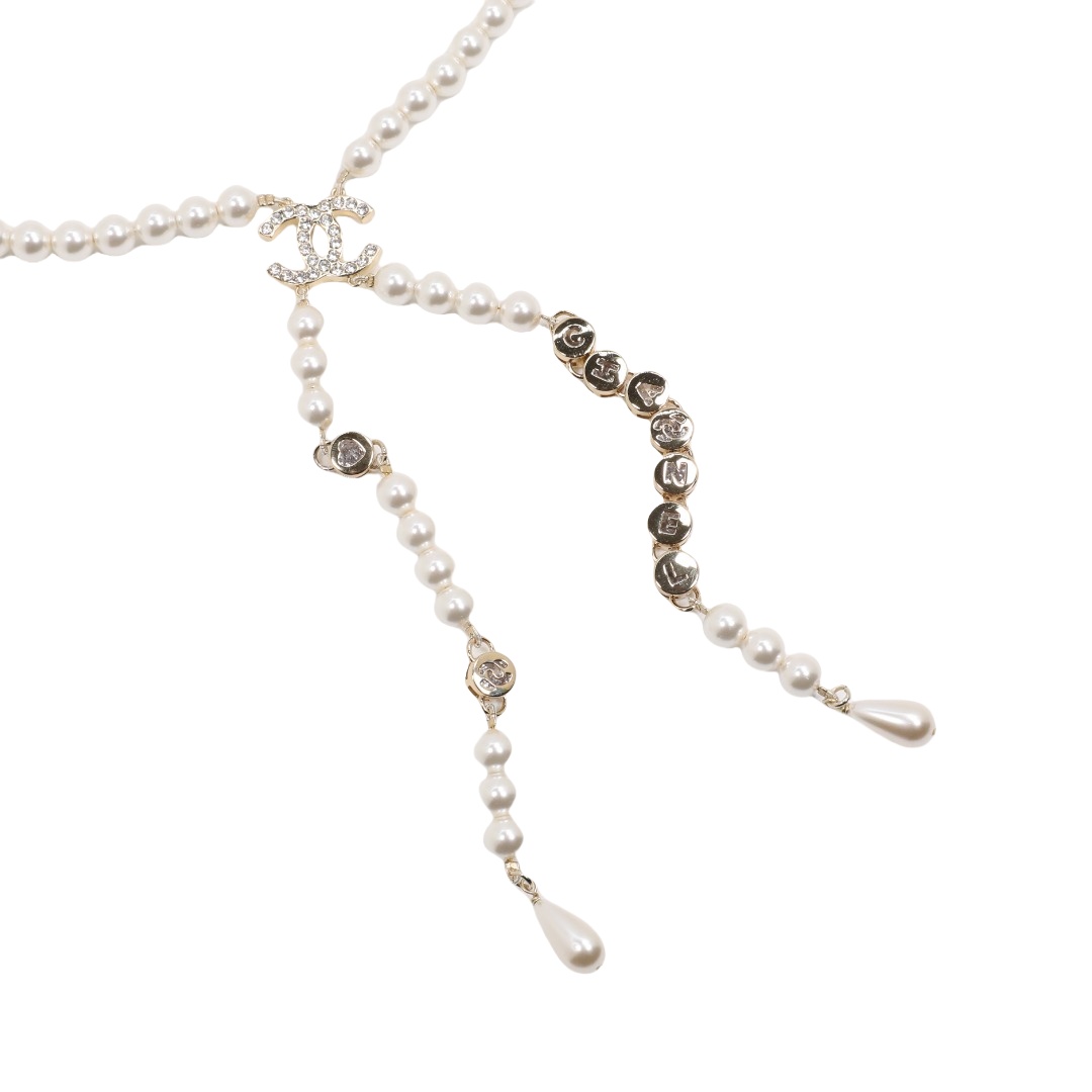 CCN569 Tassel pendant pearl necklace - ccjewelryacc
